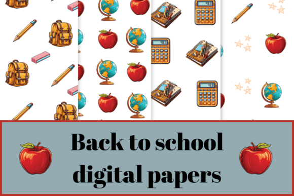 Back to School Digital Paper Pack
