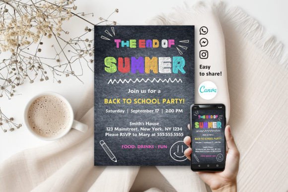 Back to School End of Summer Invitation: A Creative Guide to Designing Your Own Printable Template