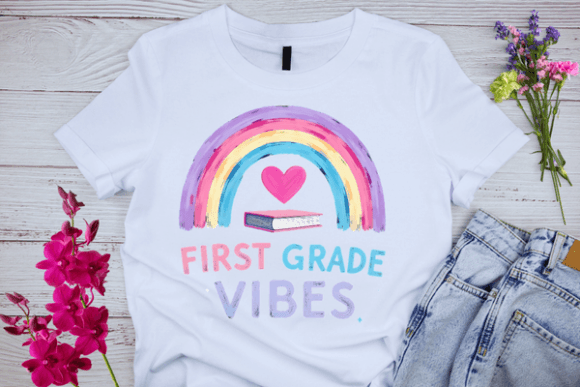 Back to School Rainbow T-shirt Design