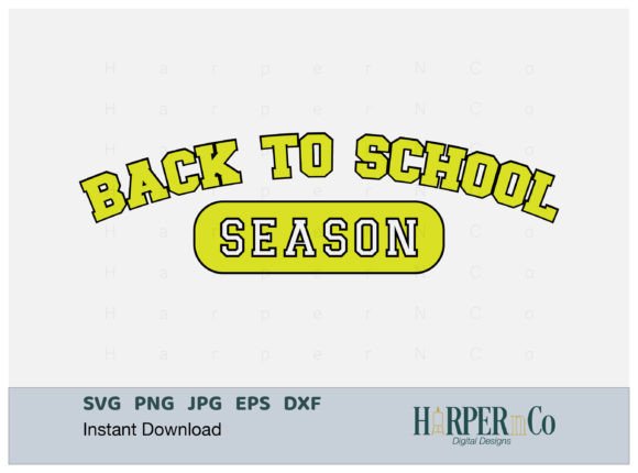 Back to School Season SVG, PNG, Cut File
