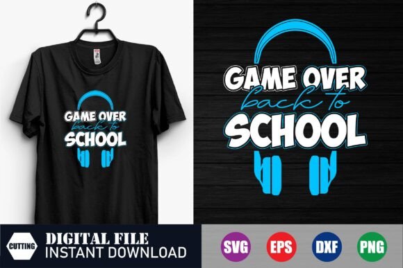 Game Over Back to School Shirt Font