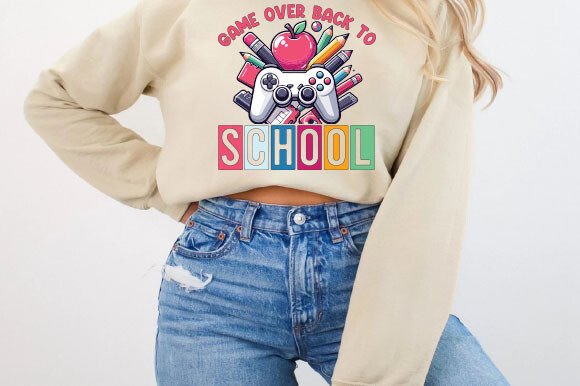 Game Over Back To School T-Shirt Design