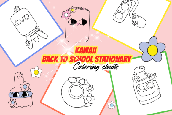 Kawaii Back-to-School Coloring Fun