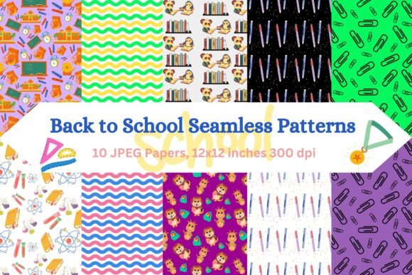 Seamless Back to School Digital Paper: A Versatile Resource for Educators and Creators
