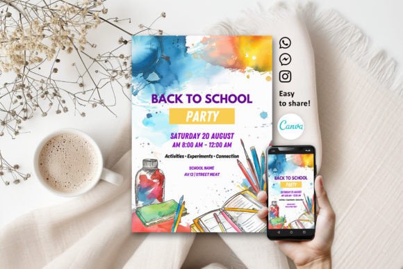 Watercolor Back to School Invitation: A Creative and Easy Way to Start the Academic Year